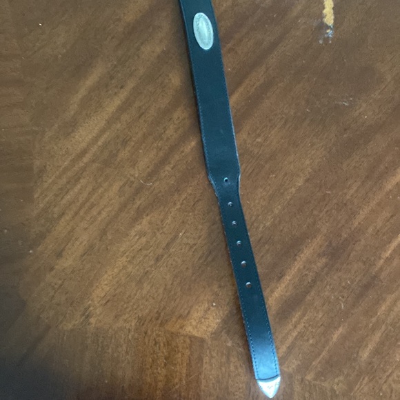 Brighton black leather belt with silver accents. 36 to 40 inches long. - Picture 6 of 10